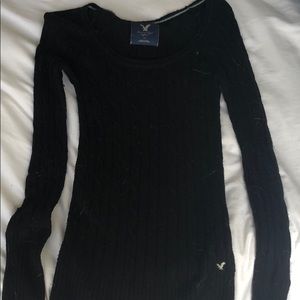 Long sleeve black American eagle sweater